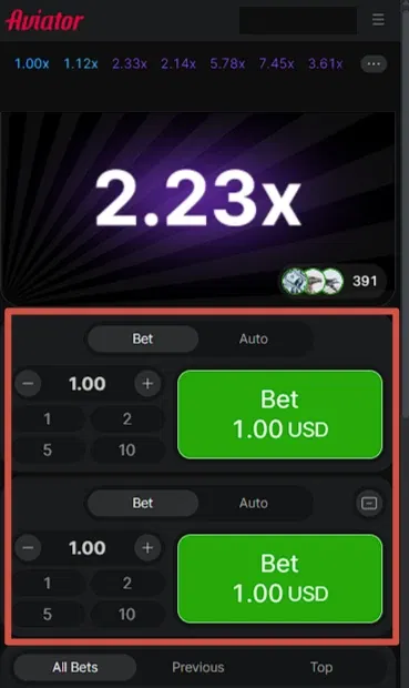 How to place two bets in Aviator on Betwinner Kenya?