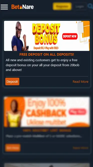 BetNare Free Deposit on All Deposits Bonus