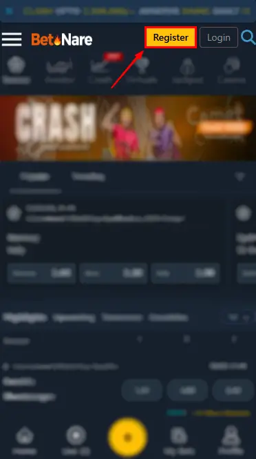 BetNare: The First Step of Registration