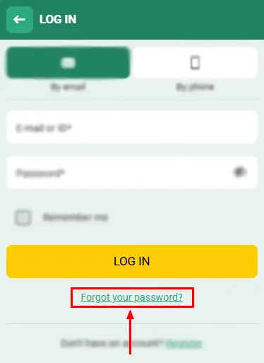 Betwinner Password Recovery