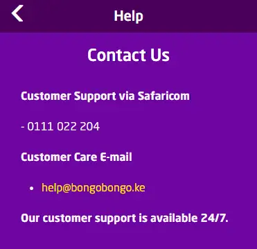 BongoBongo Customer Support Kenya
