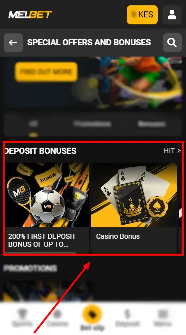 Bonuses Page At Melbet Platform