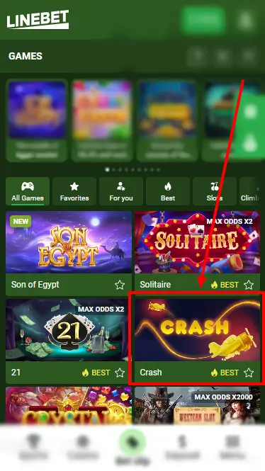 Linebet Aviator Kenya - Crash Game Button