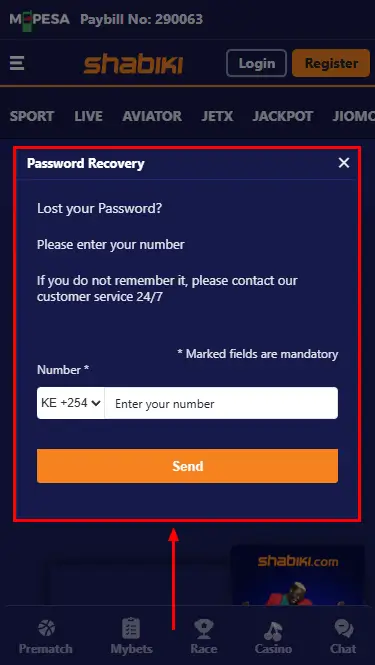 Shabiki Restore Access Form