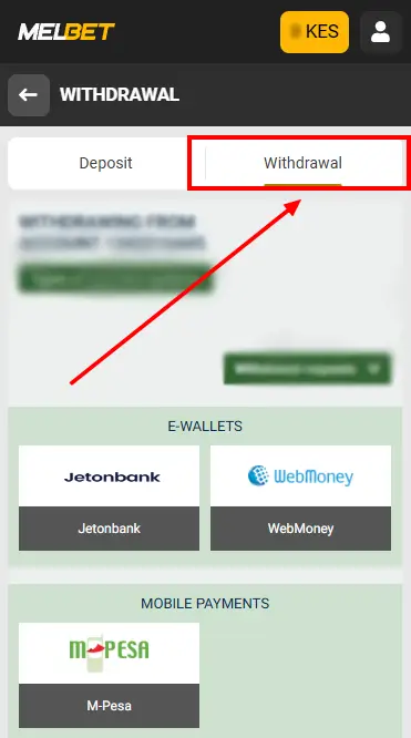 Withdraw Page On Melbet