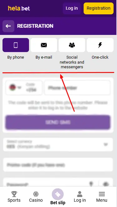 Helabet Registration Methods