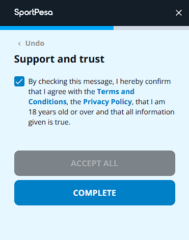 SportPesa Mobile App Register