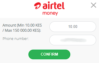 22bet airtel money