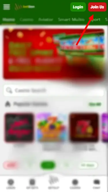 Betlion Join Us Button