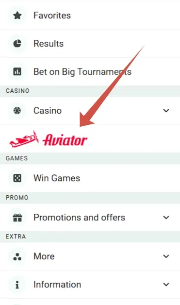 Open the Aviator game on Betwinner Kenya