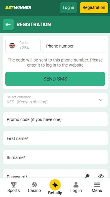 How to register on Betwinner Kenya?