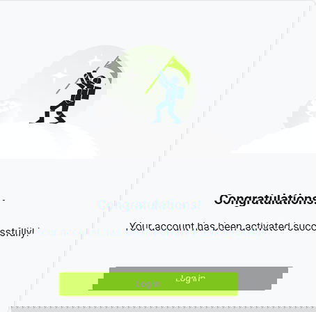 notification of successful account Bet at Home activation