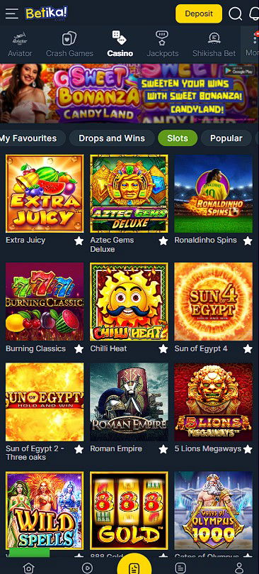 betika casino games