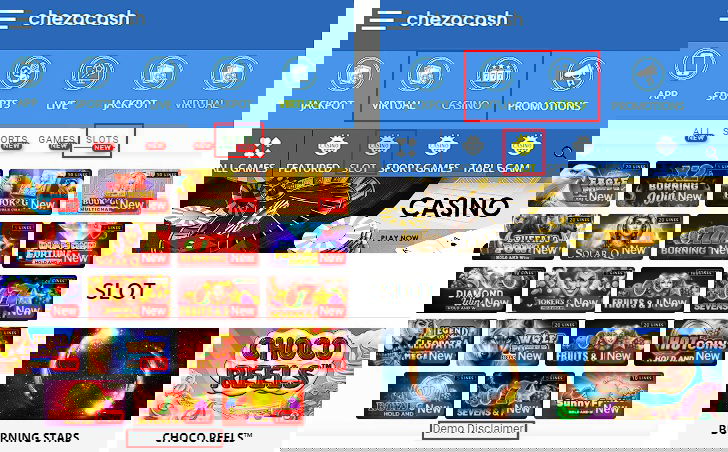 Chezacash virtual vs casino slots
