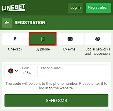 Linebet kenya registration via sms
