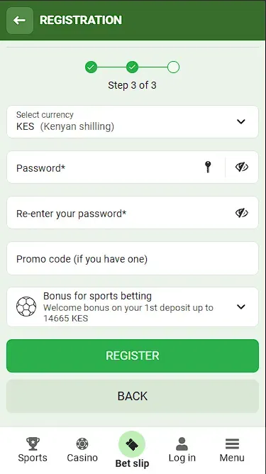 linebet registration via email