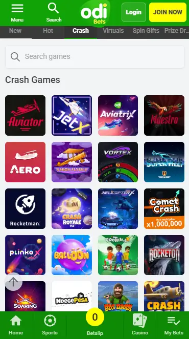 OdiBet crash games