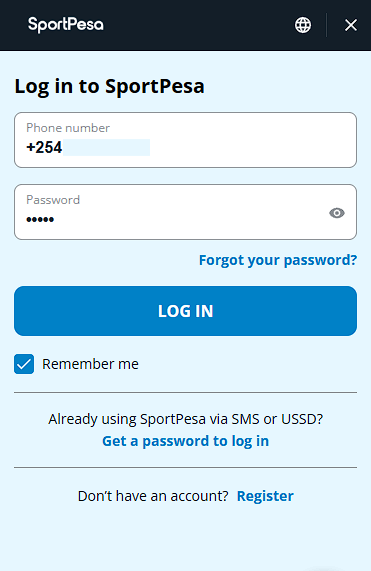 SportPesa App Login Kenya