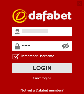 Dafabet Login Form