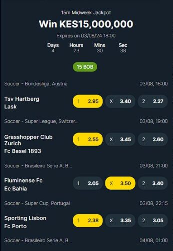 Betika Midweek Jackpot prediction