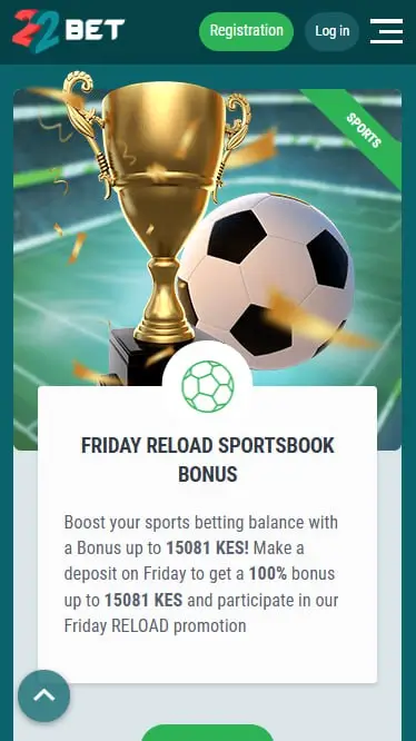22bet Weekly Reload Bonus
