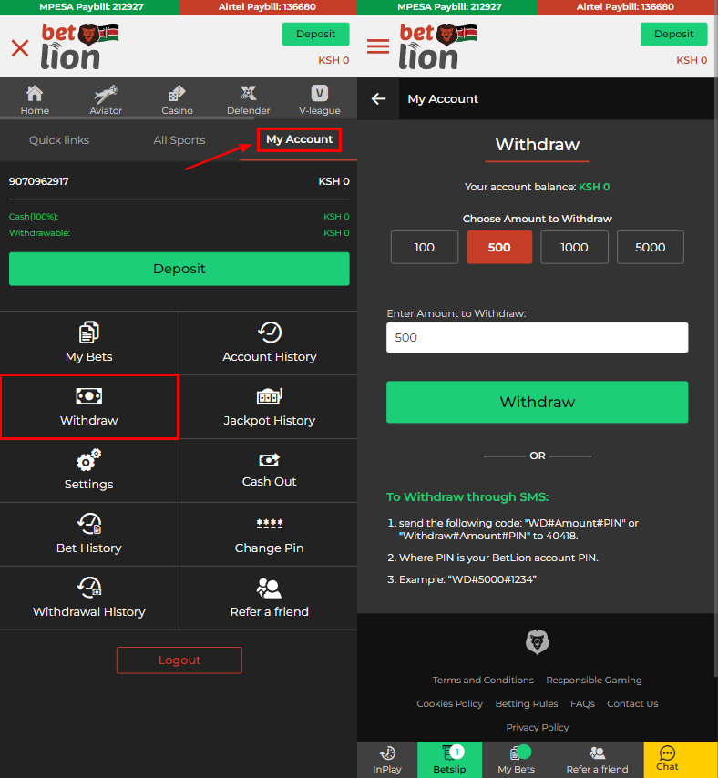 How to withdraw winnings?