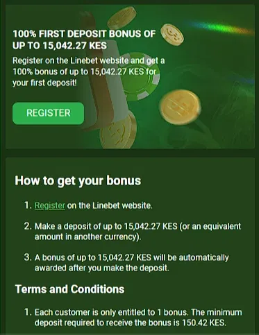 How to get sports welcome bonus on Linebet?