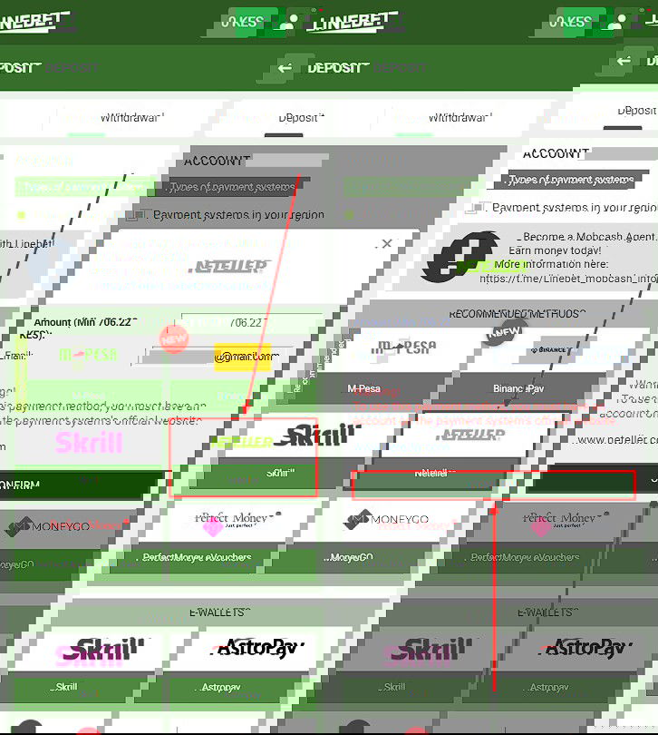 deposit via neteller at linebet