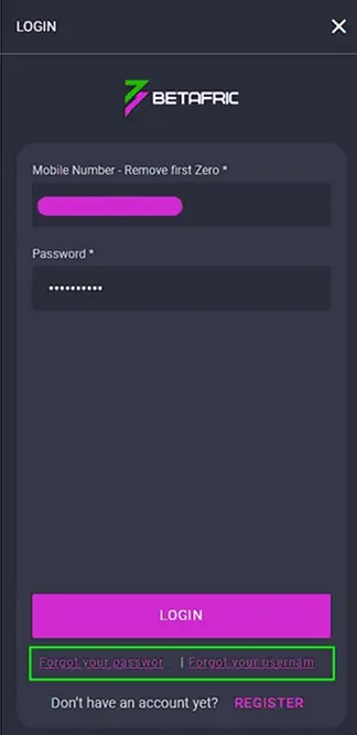 Betafriq how to log in in kenya