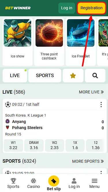 betwinner registration kenya 