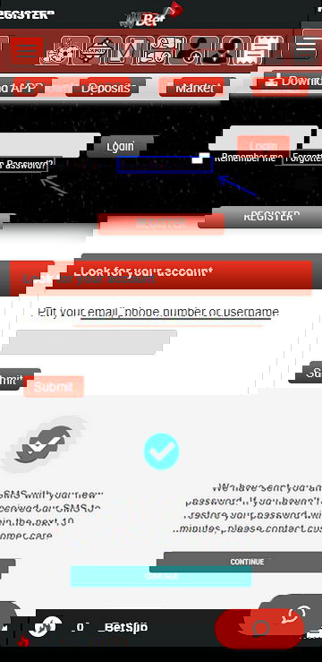 M-bet password recovery