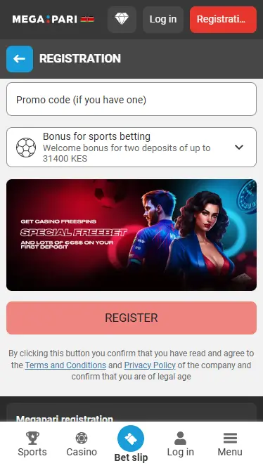 Registration with social networks and messengers