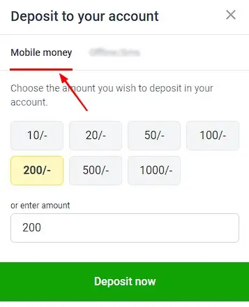 Odibets Deposit Form 2