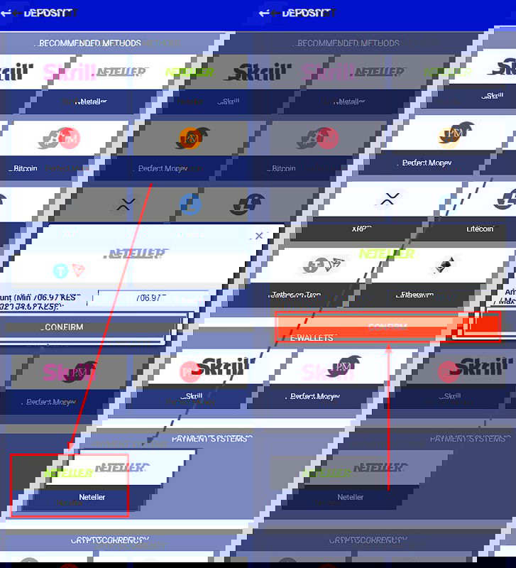 paripesa deposit via neteller