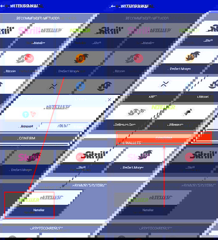 paripesa how to pay via neteller