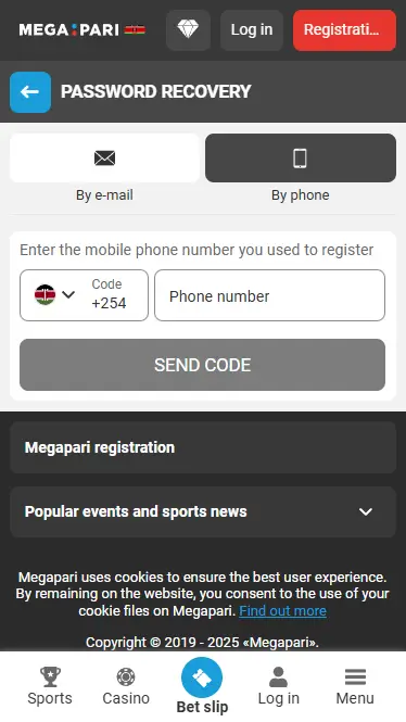 Password recovery by phone