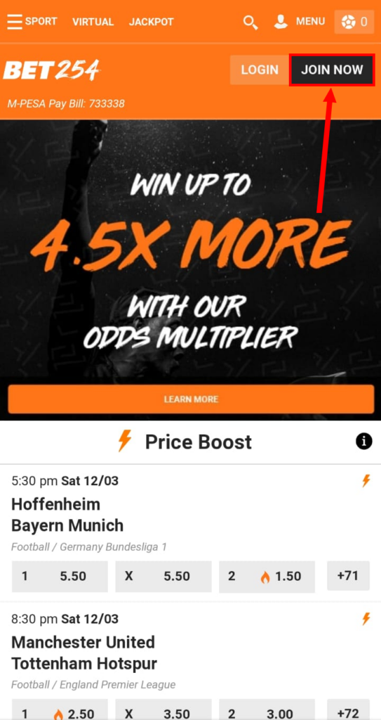 Bet254 registration kenya