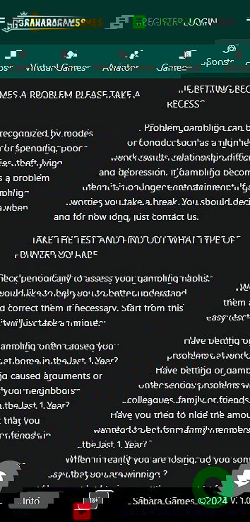 Sahara Games a gambling addiction test