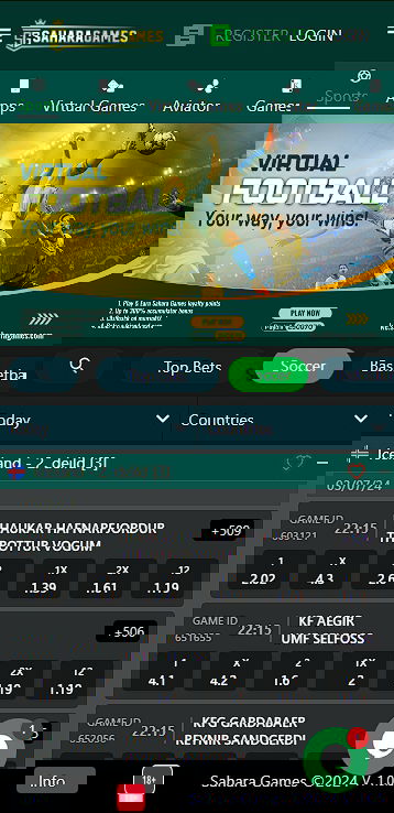 Sahara Games home page