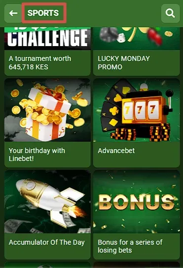 What sports bonuses are available on Linebet?