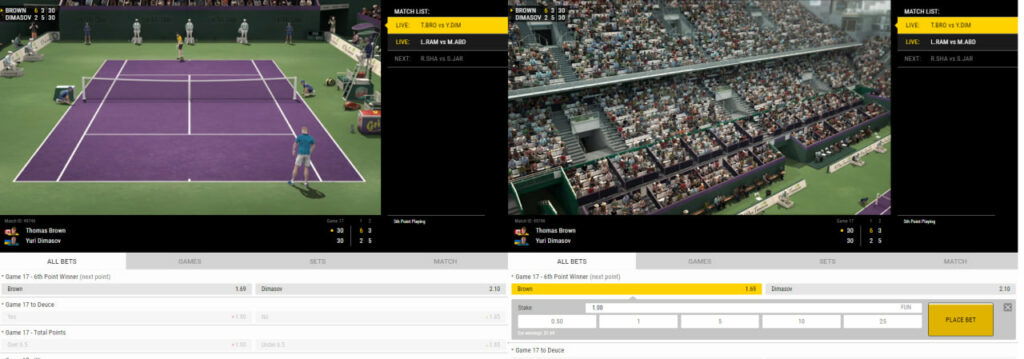 Virtual Tennis on SportPesa