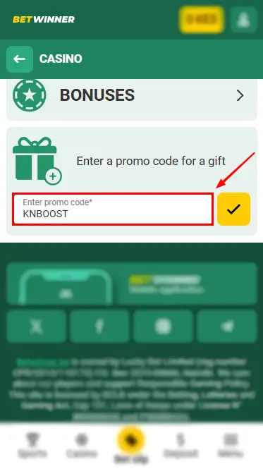 Betwinner Promo Code Activation After Registration