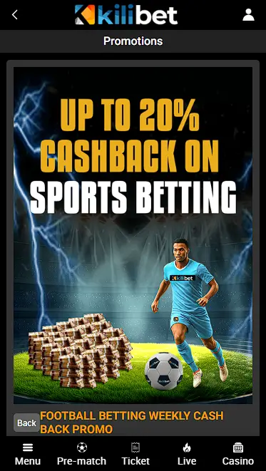 Kilibet Cashback Bonus Kenya