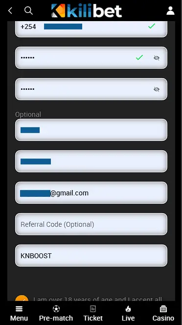 Kilibet Kenya Registration Form 2025
