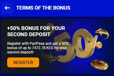PariPesa reload bonus for sports