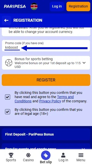 PariPesa sign up bonus Kenya 2025