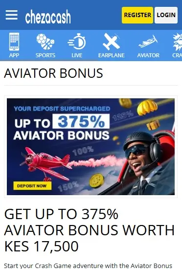 Chezacash Aviator Bonus