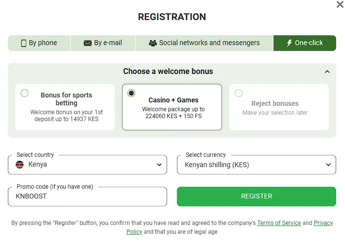 Linebet Registration by One-click