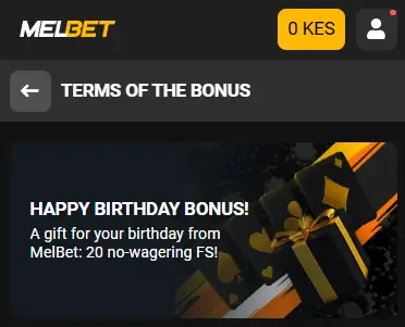 Melbet Birthday Bonus