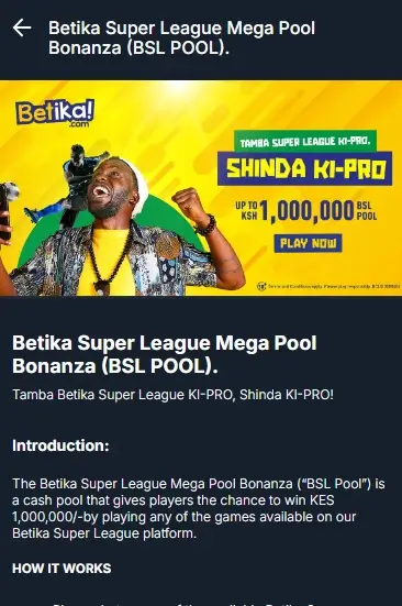 Betika Mega Pool Bonanza